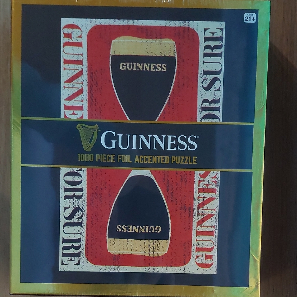 Guinness Puzzle with Red and Black Design